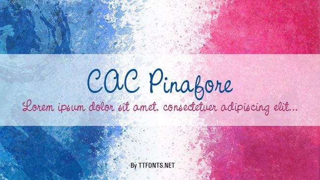 CAC Pinafore example